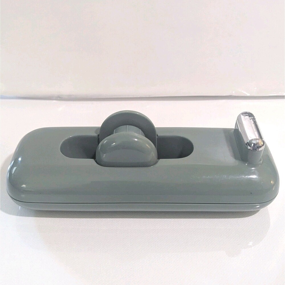 Vintage ELDON Desk Top Tape Dispenser Flip Up Mod Design Sage Green Y2K MCM 1981